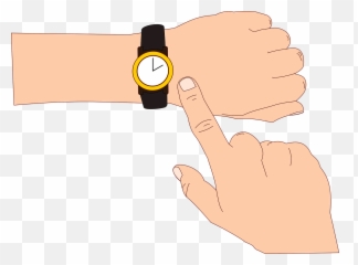 Hands First Person Clock - Watch On Cartoon png