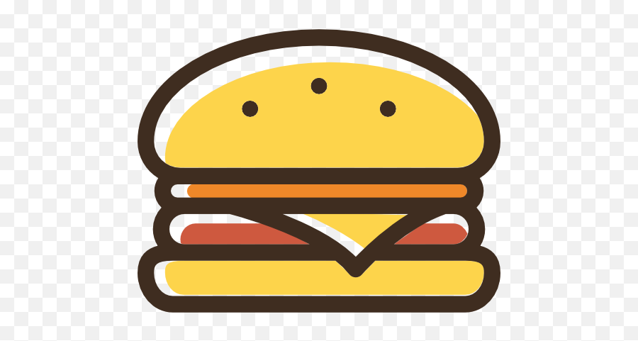 Hamburger - Food Icon Colour Png,Food Icon Png