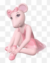 Angelina Lacing Up Her Ballet Shoes Transparent Png - Stickpng Png Angelina Ballerina,Cartoon Shoes Png