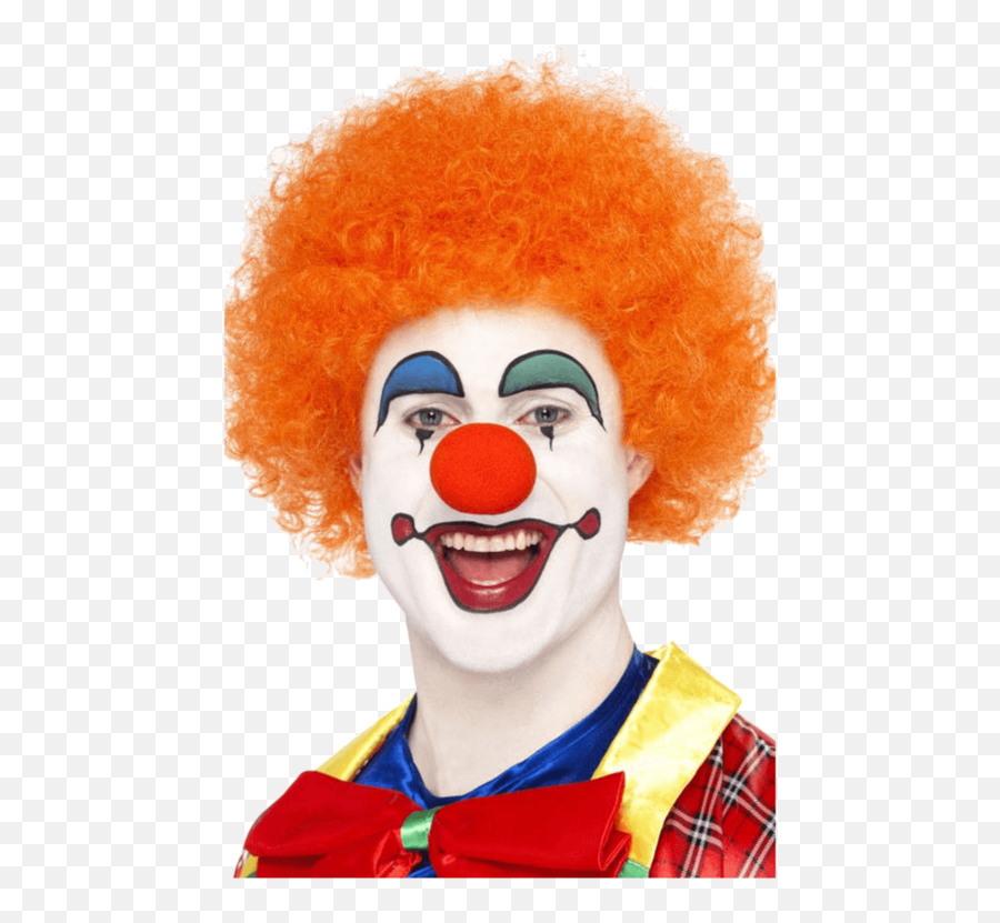 Economy Clown Wig In Orange - Clown Face Paint Kids Png,Clown Wig Png