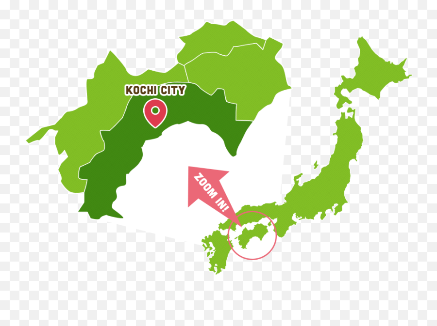 Kochi Japan Map Png Image With No - Map Kochi City Japan,Japan Map Png
