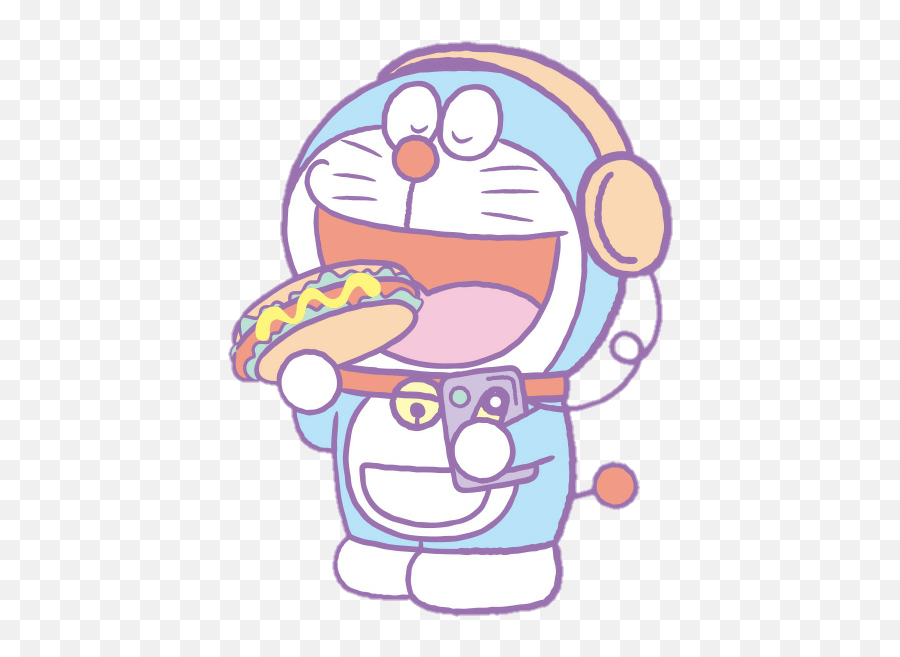 Doraemon Cute Music Food Hotdog Dj - Cute Doraemon Png,Doraemon Logo