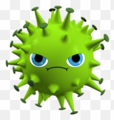 Cartoon Virus With Face Transparent Png