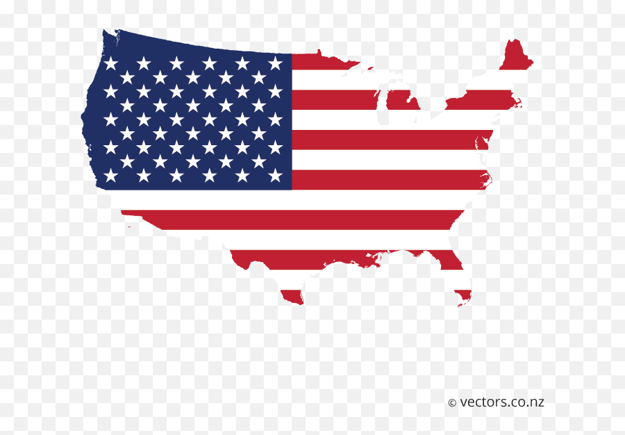 Flag Vector Map Of The Usa Png Us Transparent Background