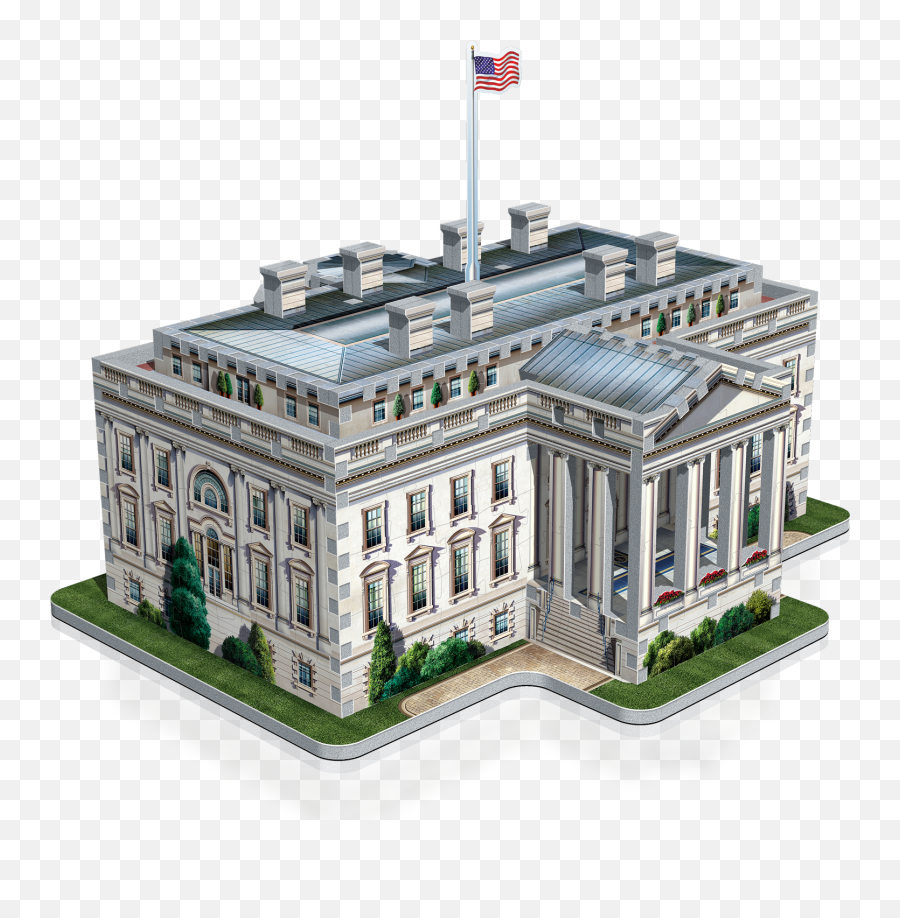 The White House 3d Puzzle 490 Pieces From Wrebbit - White House 3d Png,The White House Png