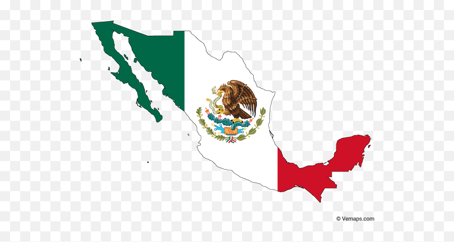 Flag Map Of Mexico - Coat Of Arms Of Mexico Png,Mexican Banner Png