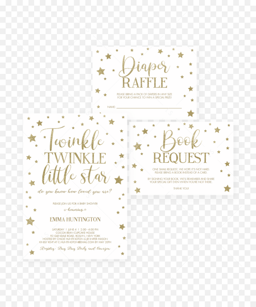 Twinkle Baby Shower Invite Kit - For Party Png,Twinkle Png