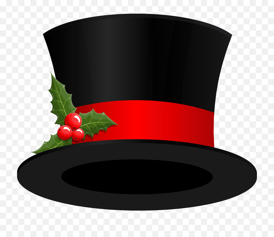 Download Christmas Hat Transparent Top Png - Christmas Top Hat Clipart,Christmas Hat Png
