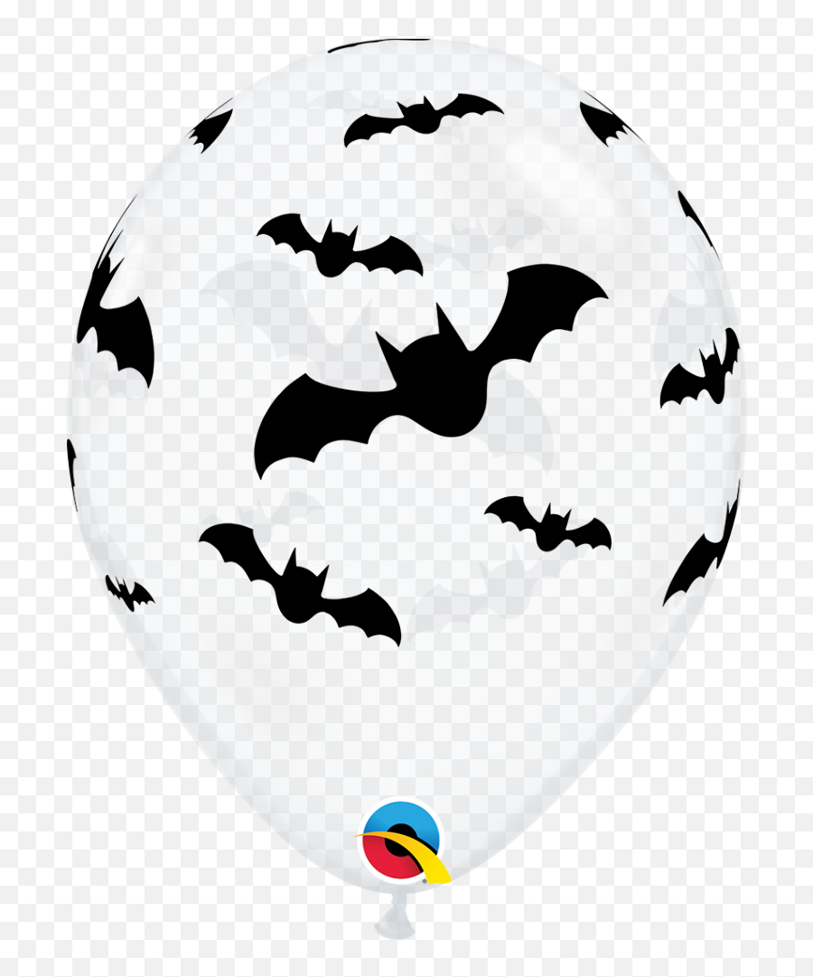 Halloween Latex Balloons Bats Clear Free Delivery - Qualatex Png,Bats Transparent