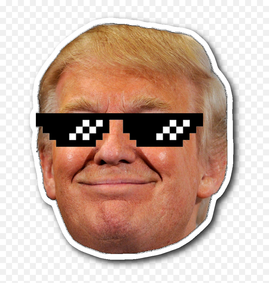 Thug Life Face Sticker - Trump With Thug Life Png,Thug Life Hat Png
