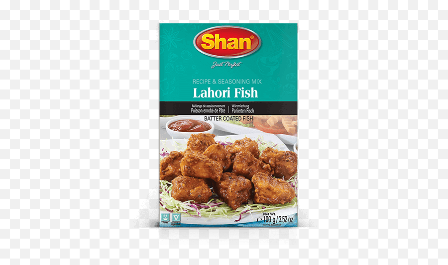 Shan Lahori Fish Masala Mix For Batter Coated Spicy Fried 100 Gm - Shan Lahori Fish Masala Png,Fried Fish Png