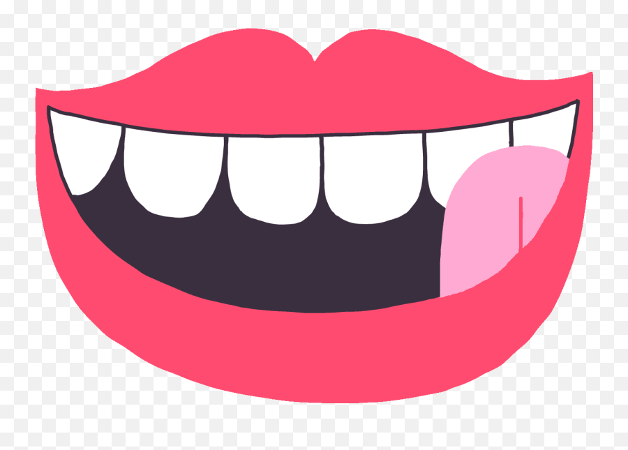 Tooth Clipart Tongue Transparent Free For - Licking Lips Emoji Gif Png,Tongue Transparent Background