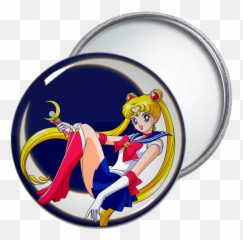 Sailor Moon With Pocket Mirror - Camiseta Negra png