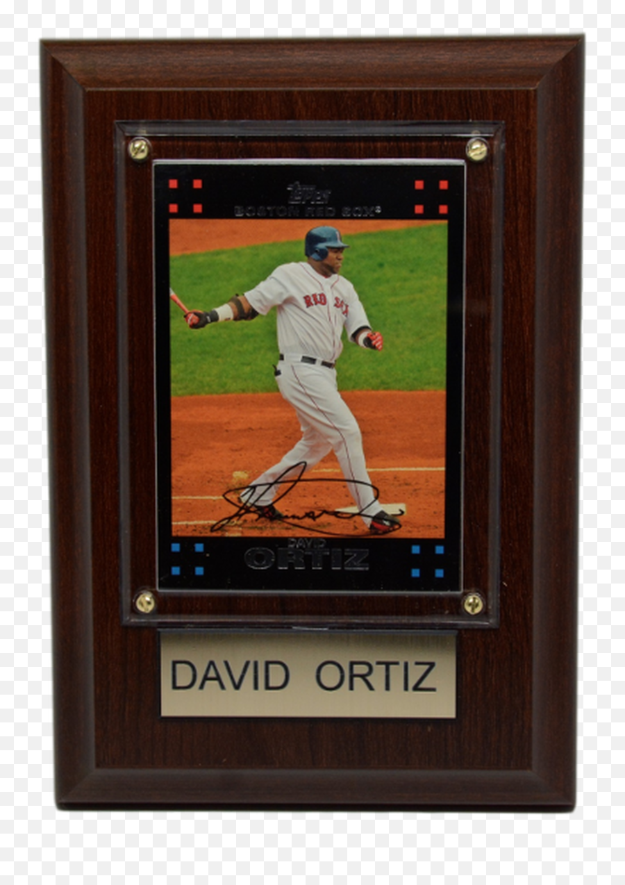 David Ortiz Boston Red Sox 4 X 6 Baseball Card Plaque - Picture Frame Png,Boston Red Sox Png