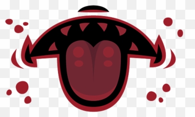 Evil Demon Mouth With Tongue - Shirt Scentsy png