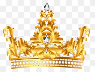 Princess Crown Gold - Clipart Transparent Background png