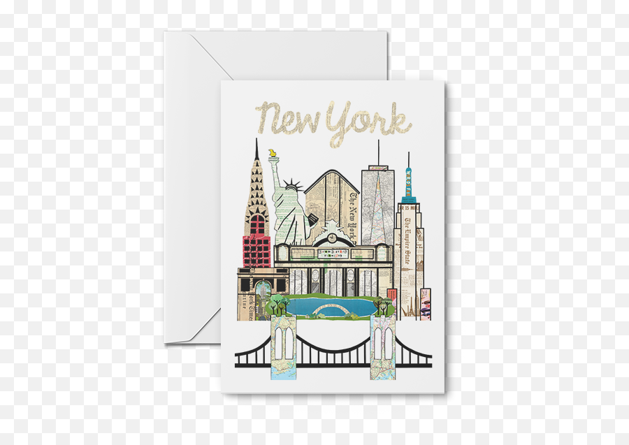 New York City Skyline Print Notecards - Medieval Architecture Png,New York City Skyline Png