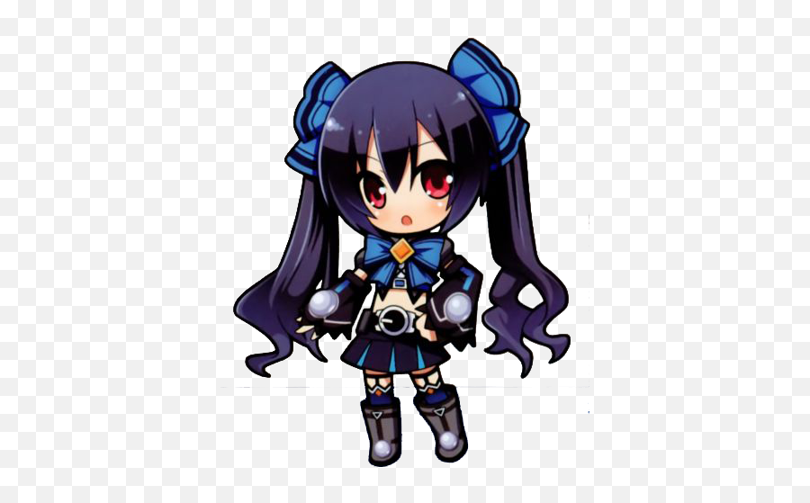 Anime Chibi Characters - Hyperdimension Neptunia Noire Chibi Png,Hyperdimension Neptunia Logo