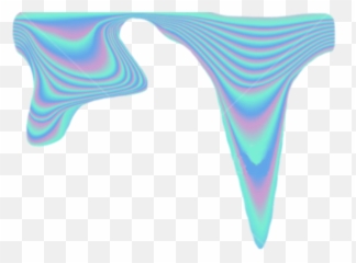 Holographic Dip Drip Drop Water - Aesthetic Png