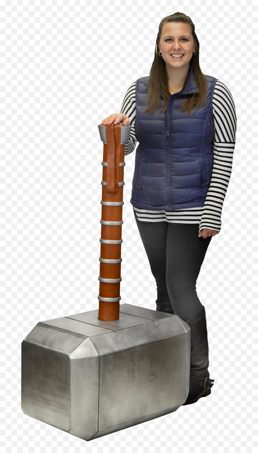 Thoru0027s Hammer Oversized Prop Replica By Neca Popcultcha - Marvel Hammer Oversized Foam Prop Replica Png,Thors Hammer Png