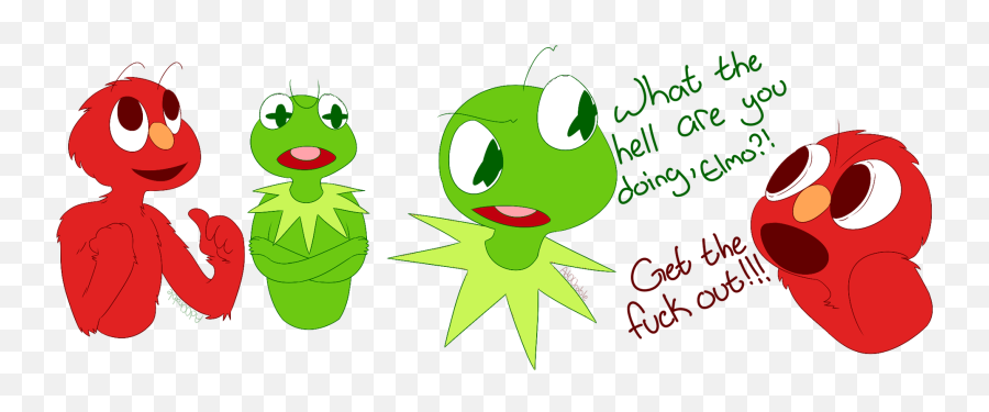 My Artwork - Elmo And Kermit Wattpad You Super Cereal Kermit And Elmo Png,Kermit The Frog Png