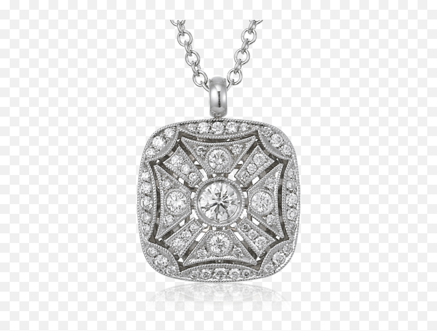 Art - Deco Design Diamond Necklace Necklace Png,Diamond Chain Png