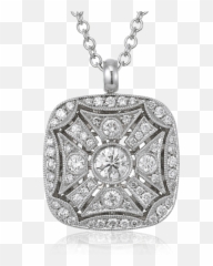 Art - Deco Design Diamond Necklace png