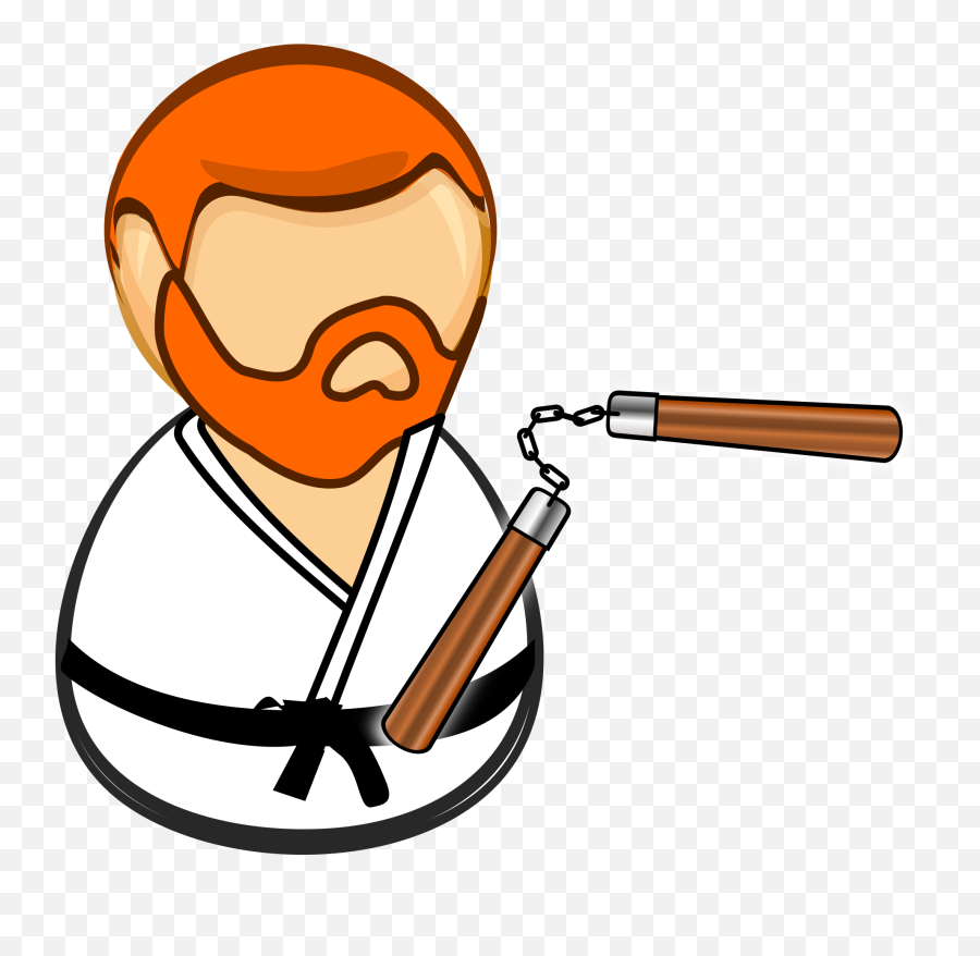 Nunchuck Norris - Openclipart Chuck Norris Png,Funny Icon For Whatsapp