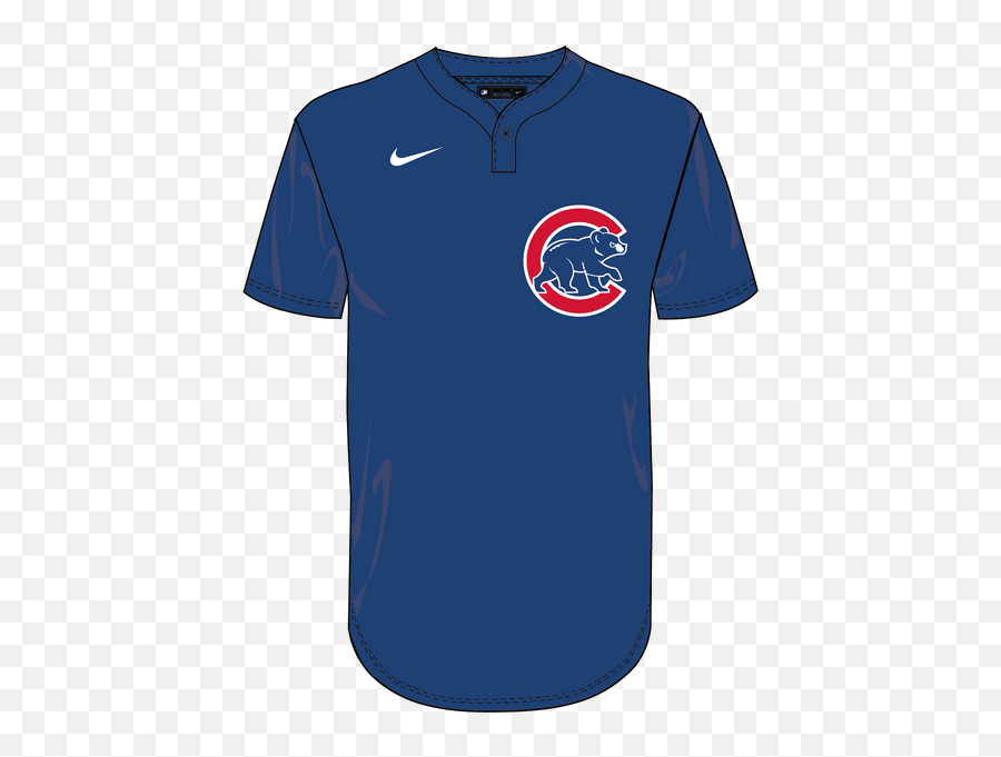 Nike Mlb Adultyouth Dri - Fit 1button Pullover Jersey N383 Ny83 Chicago Cubs Short Sleeve Png,Chicago Cubs Buddy Icon