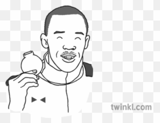 Usain Bolt Black And White Illustration - Twinkl Sketch png