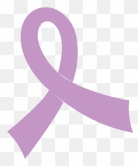 Double Ribbon Vector Library Png Files - Transparent Background Lavender Cancer