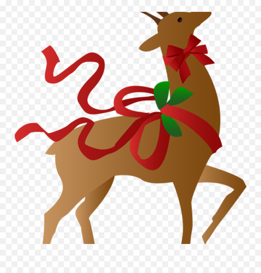 Christmas Reindeer Clipart Free - Transparent Reindeer Christmas Clipart Png,Reindeer Clipart Png