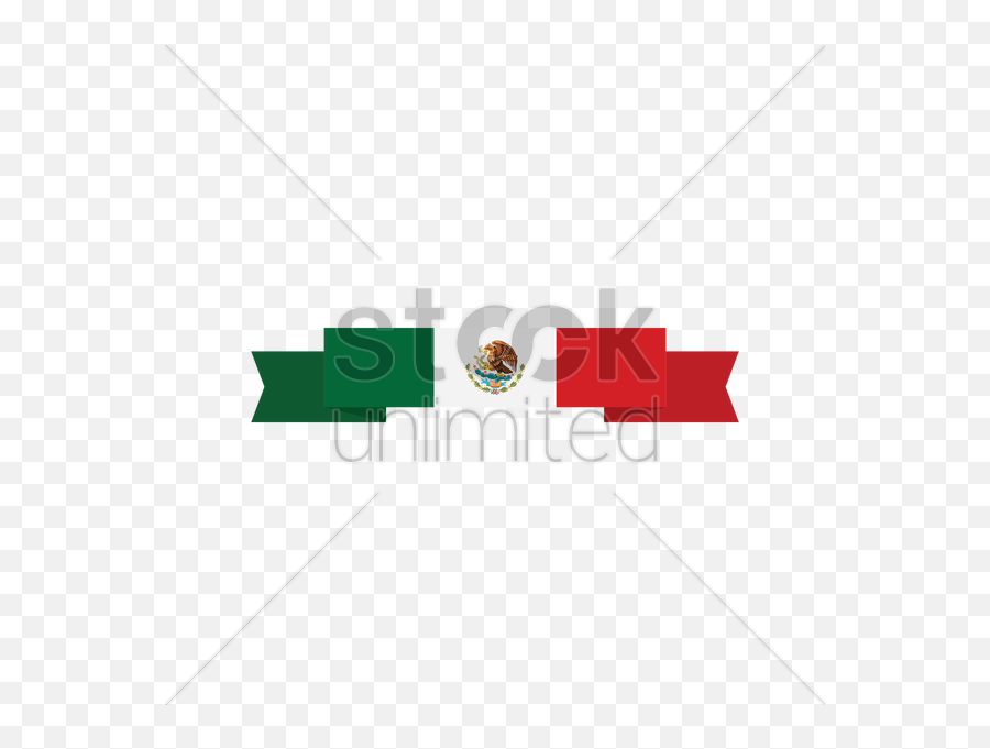 Mexican Flag Banner Vector Image - Mexico Flag Vector Mexico Flag Banner Png,Mexican Flag Transparent