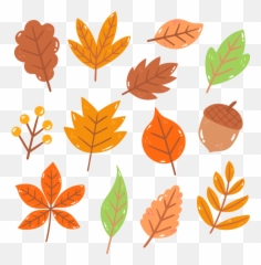 Autumn Leaves Plant Decals - Decorative png