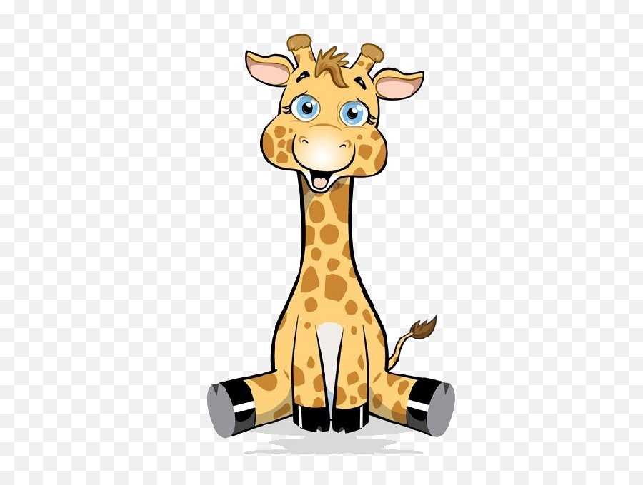 Transparent Background Clipart Giraffe - Baby Giraffe Cartoon Drawing Png,Giraffe Transparent Background