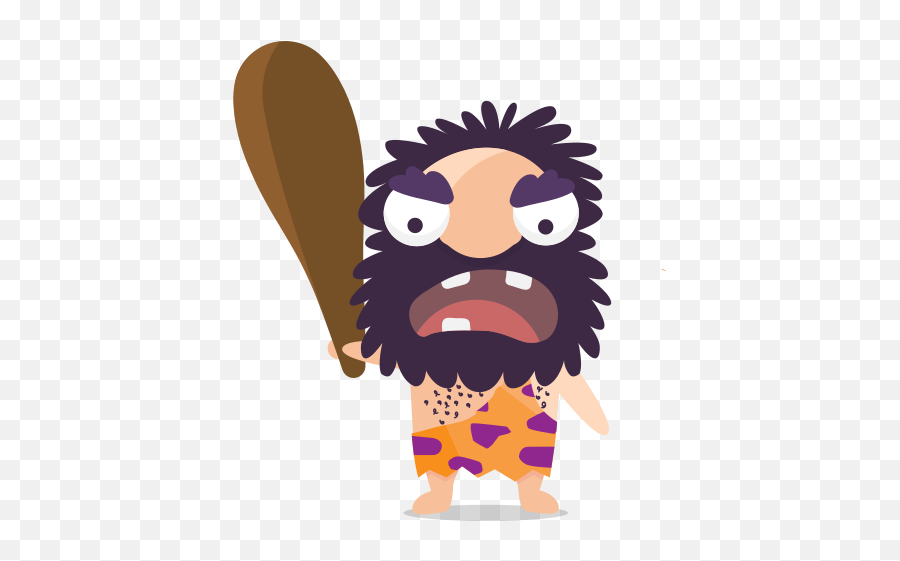 Cave Man Emoticon Emoji Sticker - Cave Emoji Png,Angry Man Png