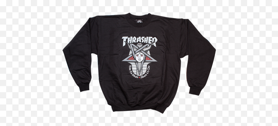 Thrasher Magazine Goddess Black Menu0027s Crew Neck Sweatshirt - Thrasher Png,Thrasher Png