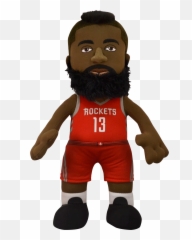 Download Hd Houston Rockets James Harden 10 Plush Figure - James Harden Bleacher Creatures Plush Doll Png,James Harden Png