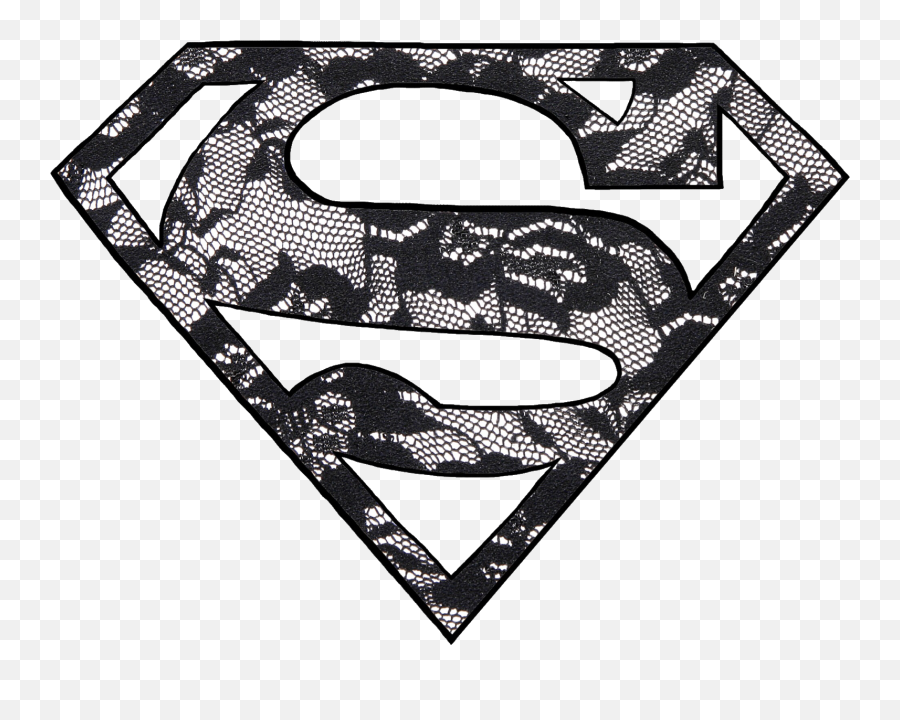 Superman Superwoman Logo Black Lace - Superman S Png,Superwoman Logo