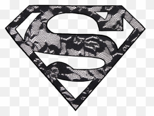 Superman Superwoman Logo Black Lace - png