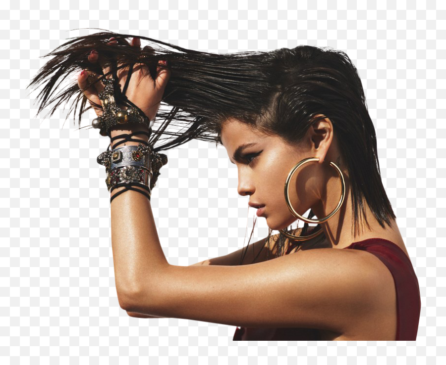 Download Sexy Selena Gomez Holding Her Hairs Png Image For Free - Selena Gomez Vogue 2017,Sexy Model Png