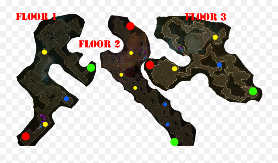 Diablo 3 Week 58 Challenge Rift Maps With Elite Placements - Diablo 3 Challenge Rift 65 Map Png,Diablo Png