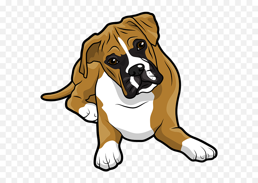 Download Boxer Emoji U0026 Stickers Messages Sticker - 4 Clipart Clip Art Boxer Dog Png,Dog Emoji Png