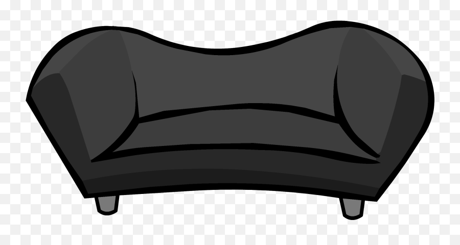 Black Couch Club Penguin Rewritten Wiki Fandom - Club Penguin Couch Png,Couch Png