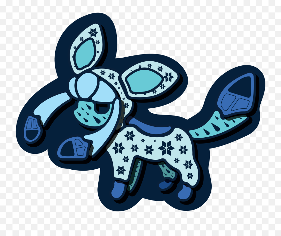 Glaceon Sticker Izel Studios - Cartoon Png,Glaceon Png