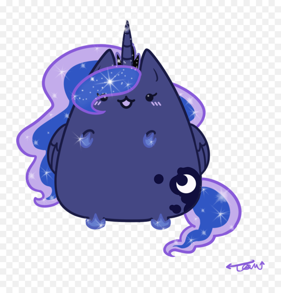 Download Blue Pony Electric Purple Pusheen Cat Hq Png Image - Unicorn Pusheen Cat,Pusheen Transparent Background