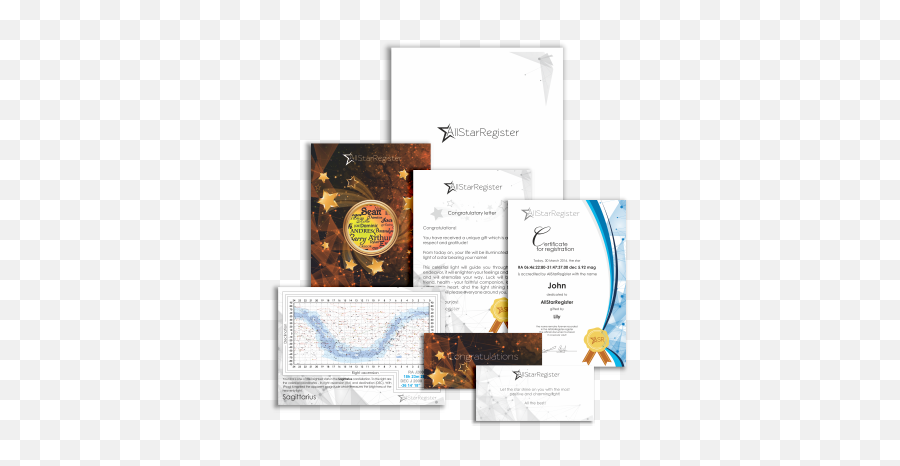 Give A Real Star Make Unique Gift Allstarregistercom - Brochure Png,Real Star Png