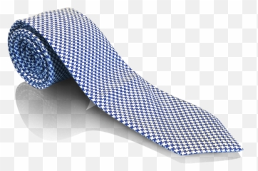 White Houndstooth Neck Tie - Belt png