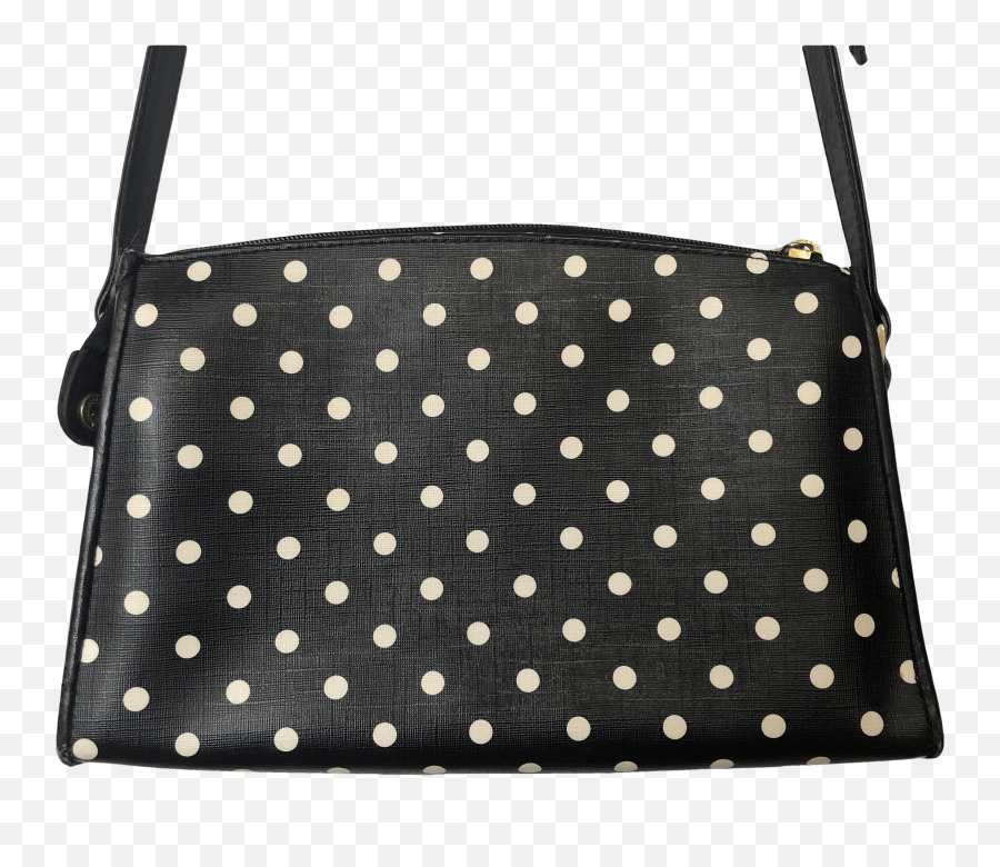 Black And White Polka Dot Crossbody Purse By Liz Claiborne - Buffalo Wild Wings Png,White Polka Dots Png