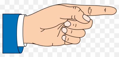 Hand Point Cartoon Png Transparent